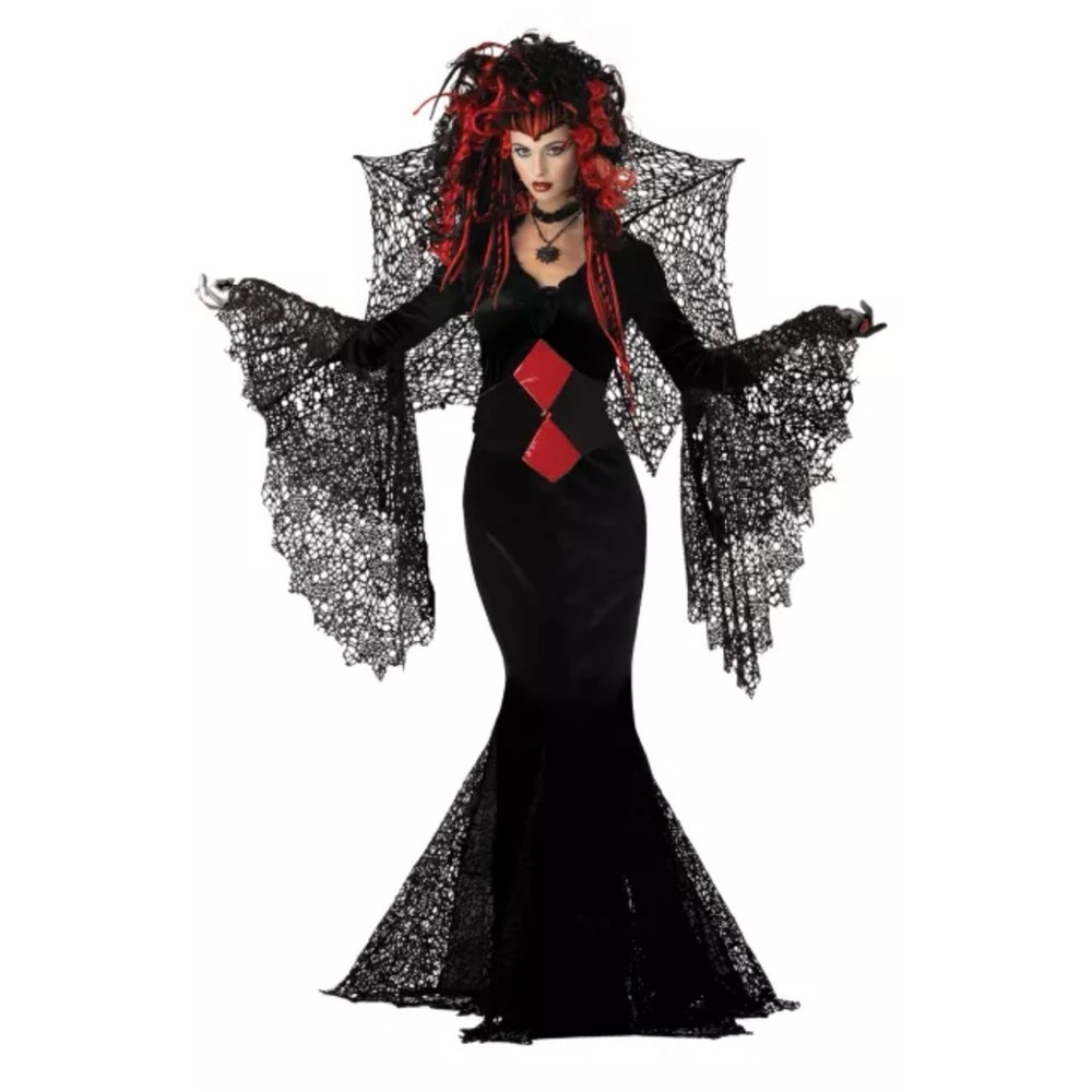 Adult Black Spider Vampire Costume Size Small